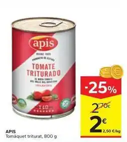 Caprabo Apis - tomaquet triturat oferta