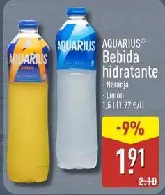 ALDI Aquarius - bebida hidratante oferta