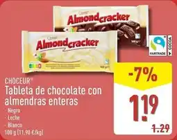ALDI Choceur - tableta de chocolate con almendras enteras oferta
