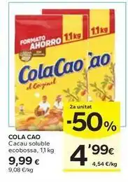 Caprabo Cola cao - cacau soluble ecobossa oferta