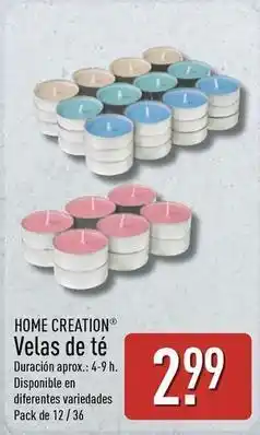 ALDI Home creation - velas de te oferta