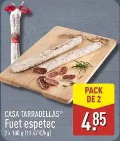 ALDI Casa tarradellas - fuet espetec oferta