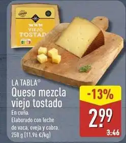 ALDI La tabla - queso mezcla viejo tostado oferta