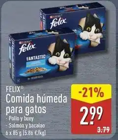 ALDI Felix - comida humeda para gatos oferta