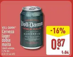 ALDI Voll-damm - cerveza lager doble malta oferta