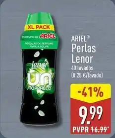 ALDI Ariel - perlas lenor oferta