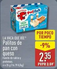 ALDI La vaca que ríe - palitos de pan con queso oferta