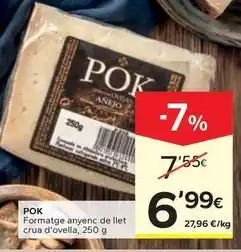 Caprabo Pok - formatge anyenc de llet crua d'ovella oferta