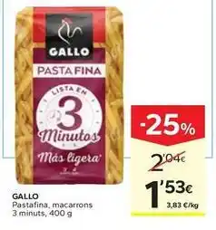 Caprabo Gallo - pastafina, macarrons oferta