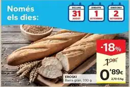 Caprabo Eroski - barra gran oferta