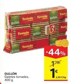 Caprabo Gullón - galetes torrades oferta