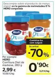Caprabo Hero - confitura diet de maduixa oferta