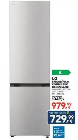 Worten Lg - frigorífico combinado gb2f34nb oferta