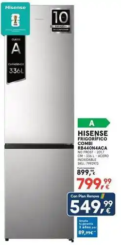 Worten Hisense - frigorífico rh3410n4aaa oferta