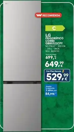 Worten Lg - frigorífico gb85322cpy oferta