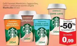 Sorli Starbucks - cafe caramel macchiato, cappucino, latte o latte sense sucres afegits oferta