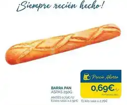Cash Ecofamilia Pan - barra oferta