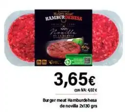 Burger meat hamburgucheesa de novilla