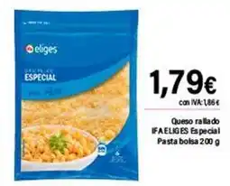 Cash Ifa Ifa eliges - queso rallado especial pasta bolsa oferta