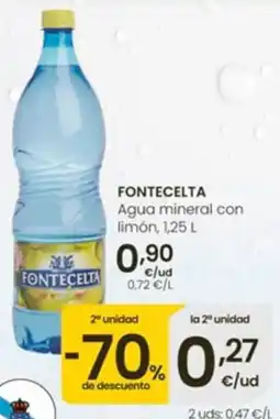 Eroski Fontecelta agua mineral con limón oferta
