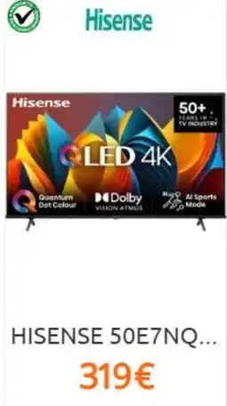 Eureka Electrodomésticos Hisense - 50e7nq oferta