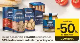 Eroski Cidacos en las conservas senalizados oferta