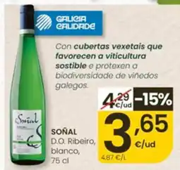 Eroski Soñal D.O. Ribeiro, blanco oferta