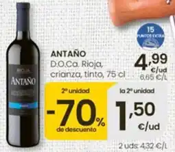 Eroski Antaño D.O.Ca. Rioja, crianza, tinto oferta