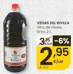 Eroski Vegas del Rivilla vino de mesa tinto oferta