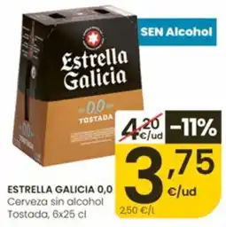 Eroski Estrella Galicia 0,0 Tostada oferta