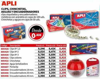 Carlin Apli Clips, Chinchetas, Agujas Y Encuadernadores oferta