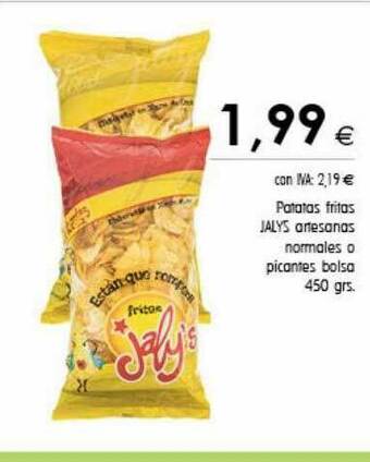 Cash Ifa Patatas Fritas Jalys Artesanas Normales O Picantes oferta