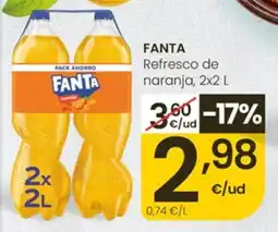 Eroski Fanta refresco de naranja oferta