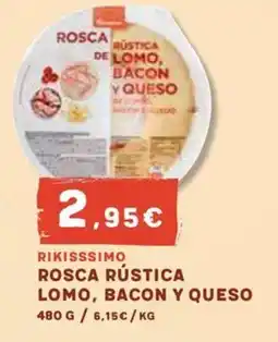 Masymas Rikissimo rosca rústica lomo, bacon y queso oferta