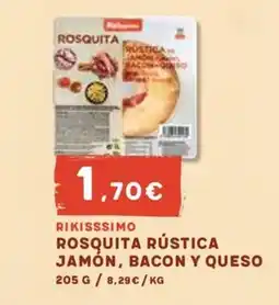 Masymas Rikissimo rosquita rústica jamón, bacon y queso oferta