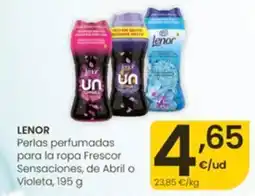 Eroski Lenor Perlas perfumadas para la ropa Frescor Sensaciones oferta