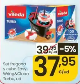 Eroski vileda fregona y cubo easy wring&clean turbo oferta