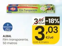 Eroski Albal film transparente oferta