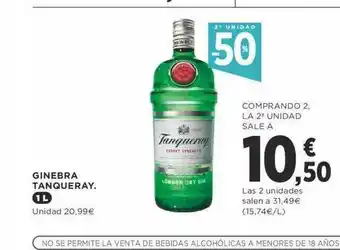 Supercor 2a Unidad -50% Ginebra Tanqueray oferta