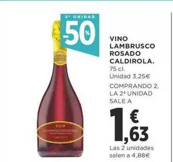 Supercor 2a Unidad -50% Vino Lambrusco Rosado Caldirola oferta