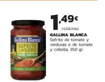 Supermercados Lupa Gallina Blanca Sofrito De Tomate Y Verduras O De Tomate Y Cebolla oferta