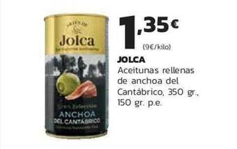 Supermercados Lupa Jolca Aceitunas Rellenas De Anchoa Del Cantábrico oferta