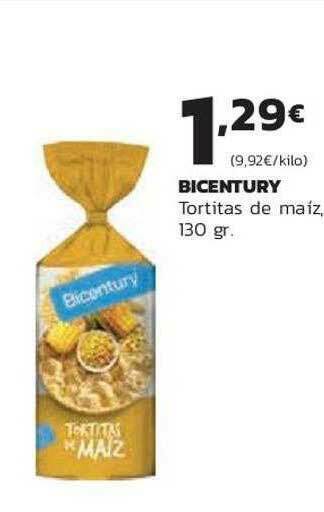 Supermercados Lupa Bicentury Tortitas De Maiz oferta