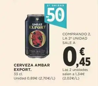 Supercor 2a Unidad -50% Cerveza Ambar Export oferta