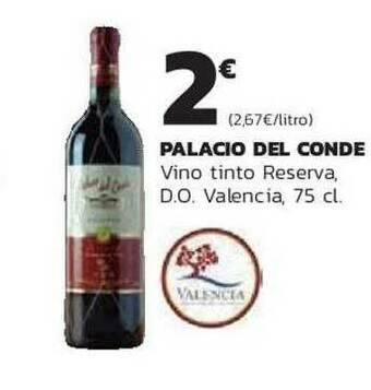Supermercados Lupa Palacio Del Conde Vino Tinto Reserva D.o. Valencia oferta