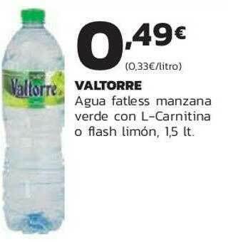 Supermercados Lupa Valtorre Agua Fatless Manzana Verde Con L-carnitina O Flash Limón oferta
