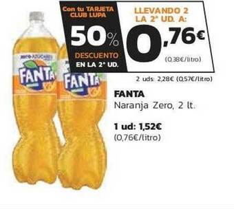 Supermercados Lupa Fanta Naranja Zero oferta