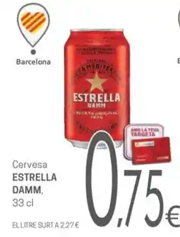 Valvi Supermercats Cervesa Estrella Damm oferta