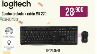 MR Micro Logitech Combo Teclado + Ratón Mk 270 920-004513 oferta