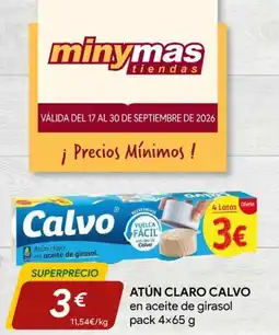 Minymas Calvo atún claro en aceite de girasol oferta